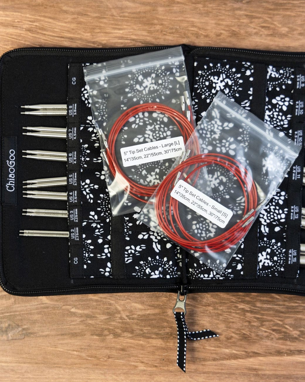 ChiaoGoo ChiaoGoo Knitting Needles US 2-15 (2.75-10.00 mm) ChiaoGoo / Twist 5" (13 cm) Tip Sets