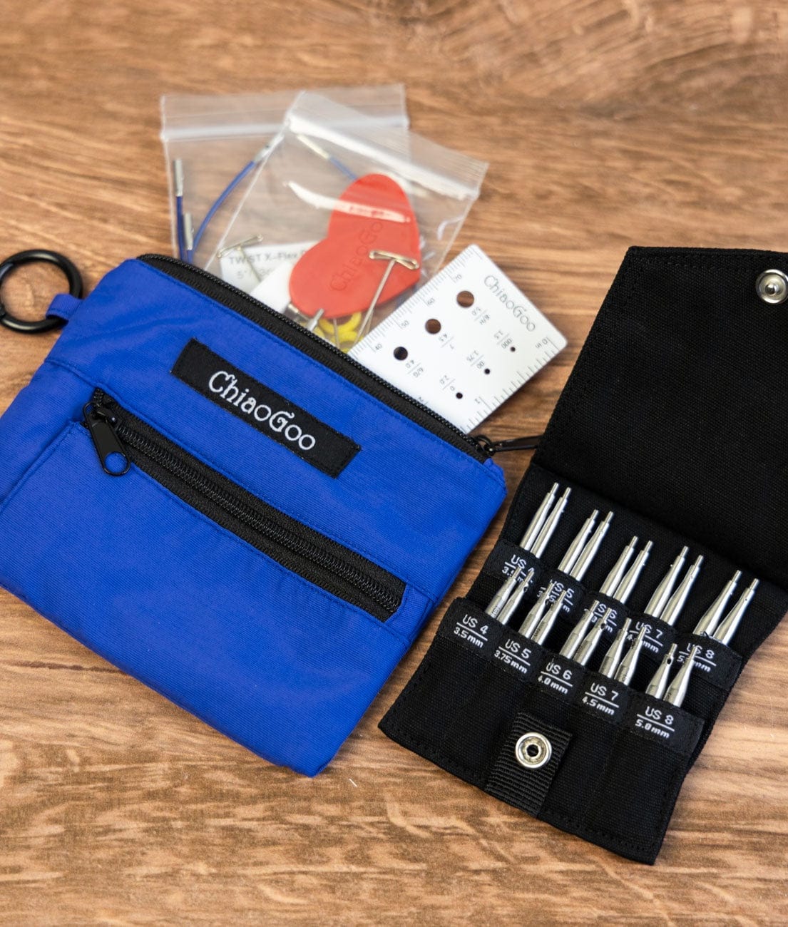 ChiaoGoo ChiaoGoo Knitting Needles US 4-8 (3.5-5 mm) ChiaoGoo / Twist Shorties Interchangeable Knitting Needle Set