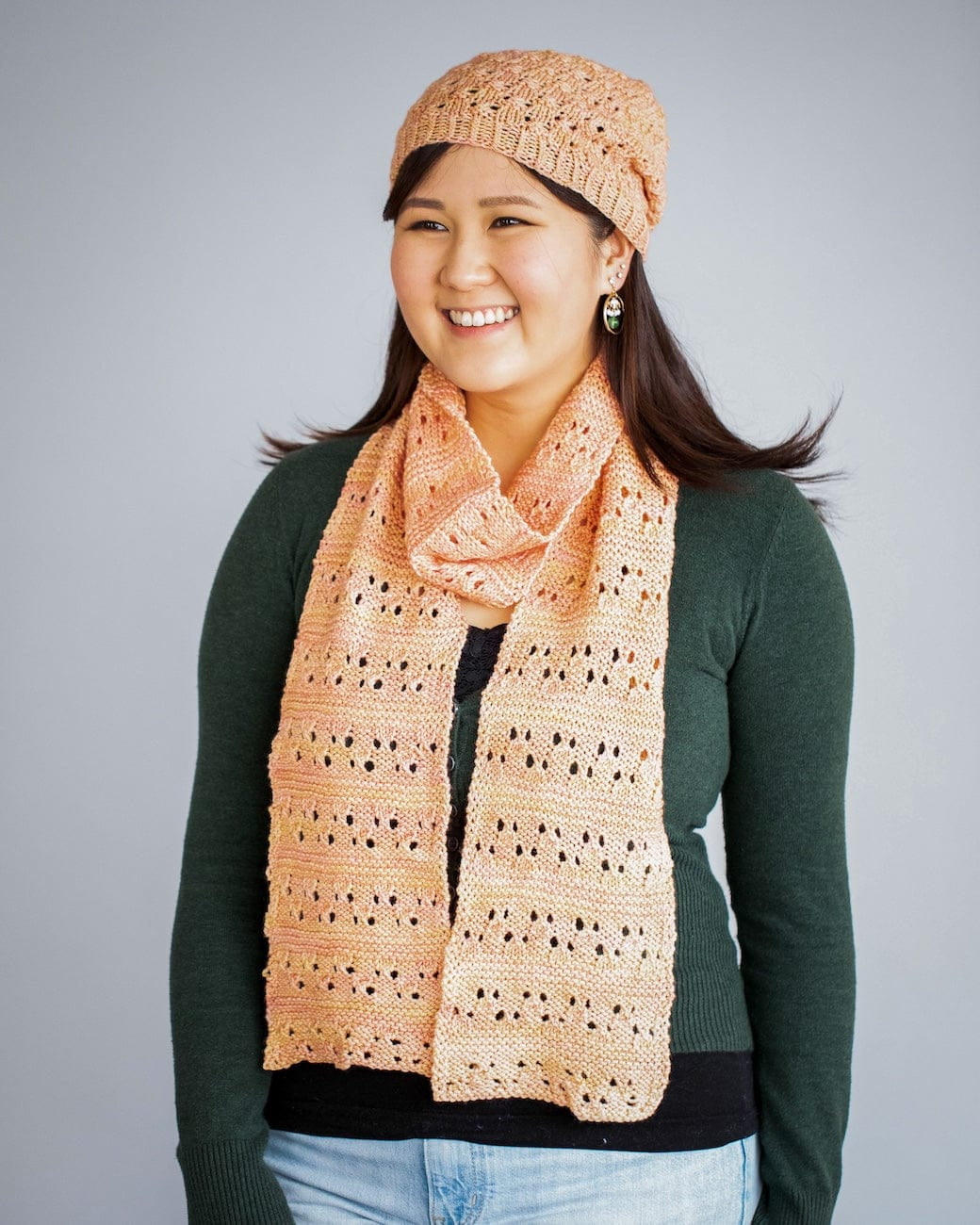 SweetGeorgia Yarns Knitting Patterns Candied Peach Set