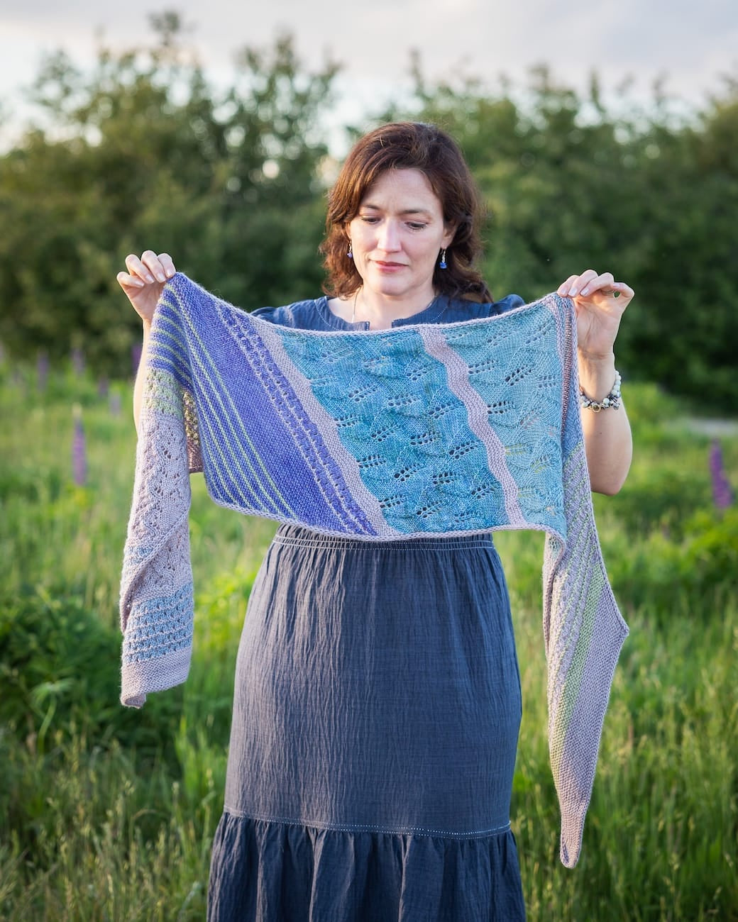 SweetGeorgia Yarns Knitting Patterns Hebe Sunset Scarf