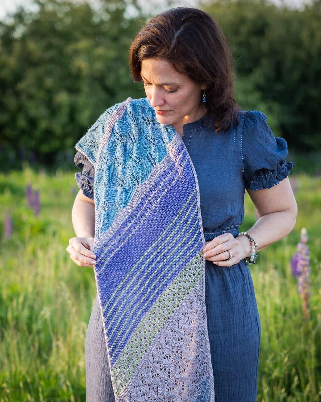 SweetGeorgia Yarns Knitting Patterns Hebe Sunset Scarf