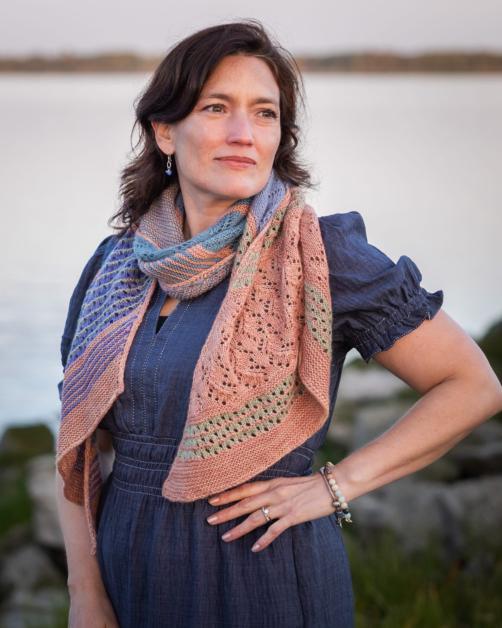 SweetGeorgia Yarns Knitting Patterns Hebe Sunset Scarf