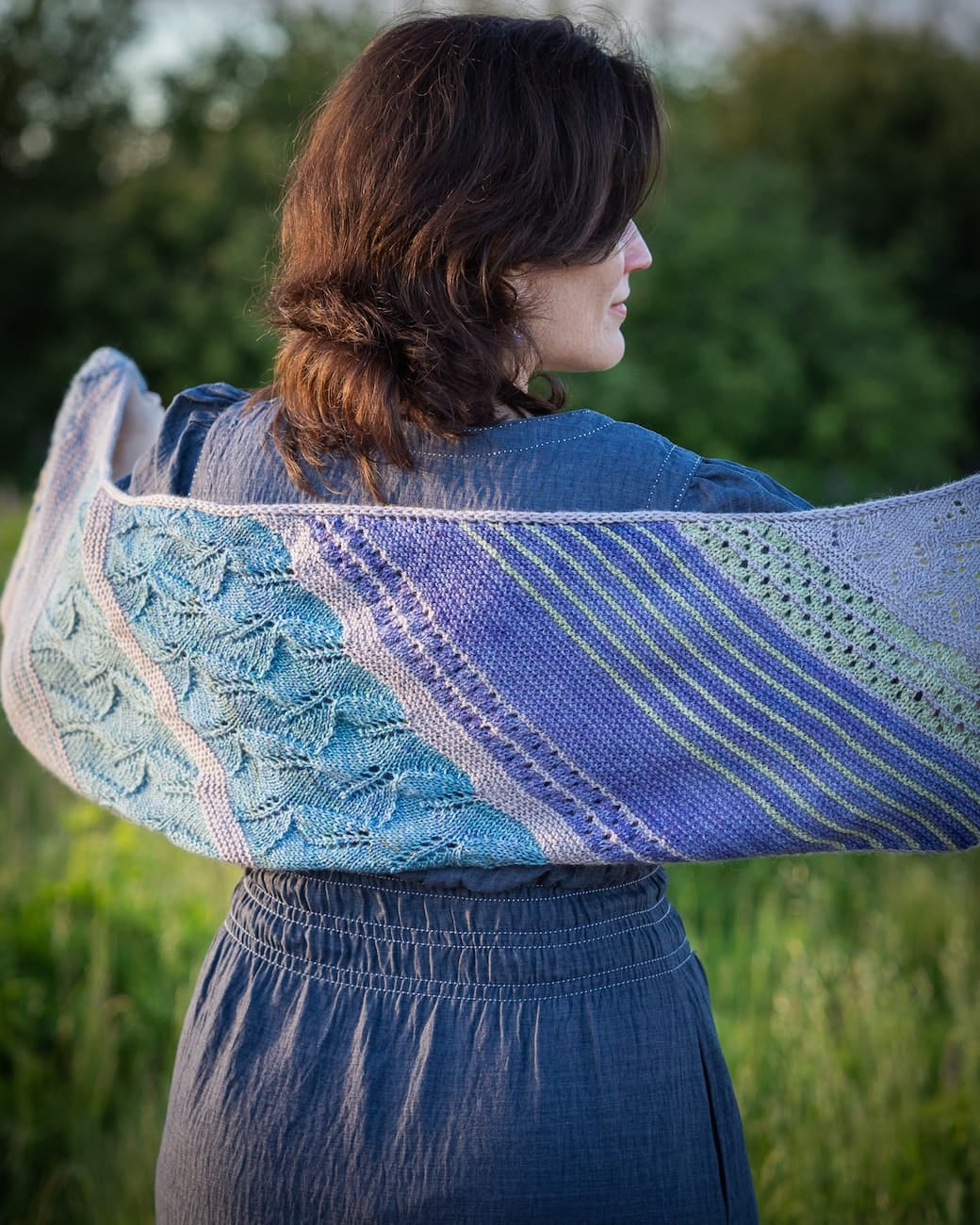 SweetGeorgia Yarns Knitting Patterns Hebe Sunset Scarf