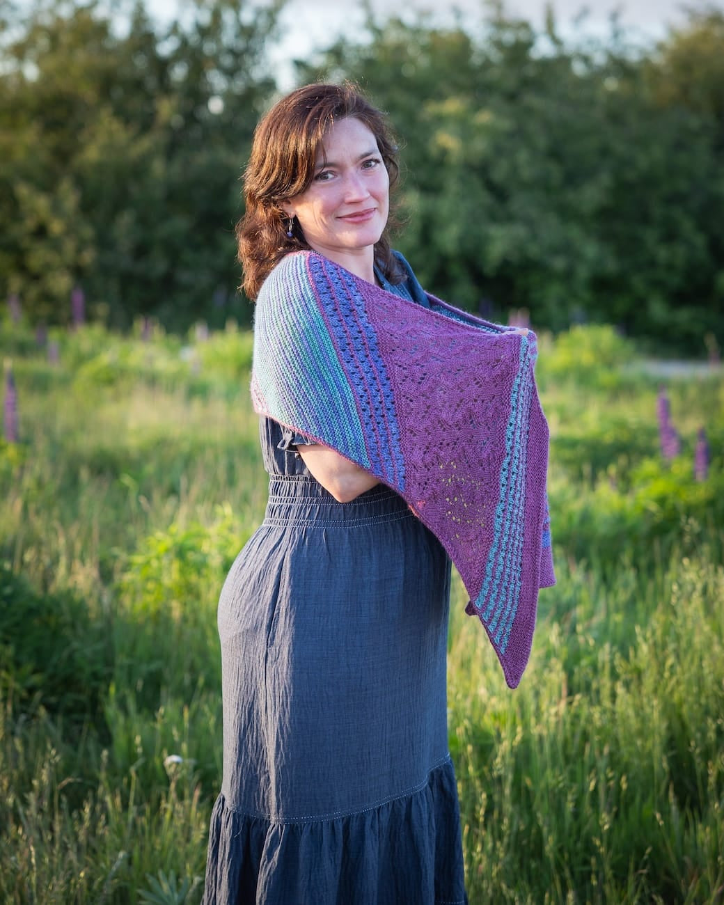 SweetGeorgia Yarns Knitting Patterns Hebe Sunset Scarf
