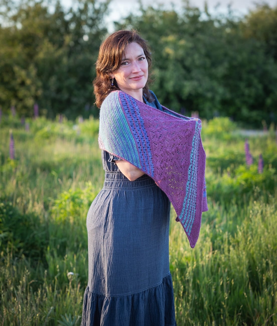 SweetGeorgia Yarns Knitting Patterns Hebe Sunset Scarf