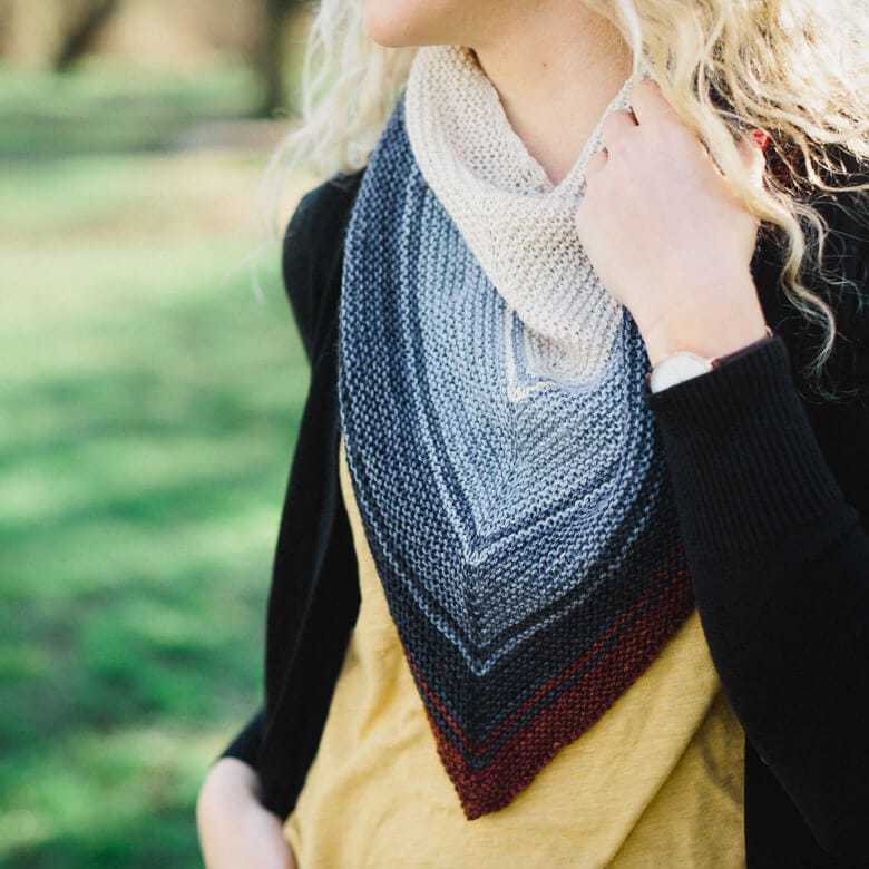SweetGeorgia Yarns Knitting Patterns Reverb Shawl
