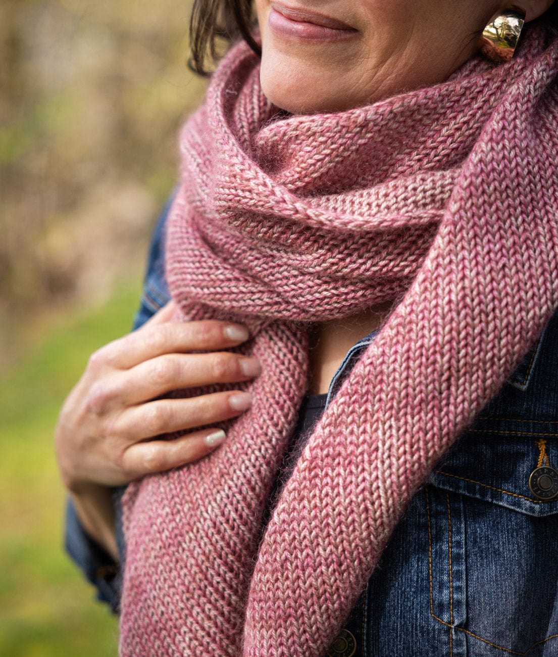 SweetGeorgia Yarns Machine Knitting Patterns Waterfalls Bias Shawl