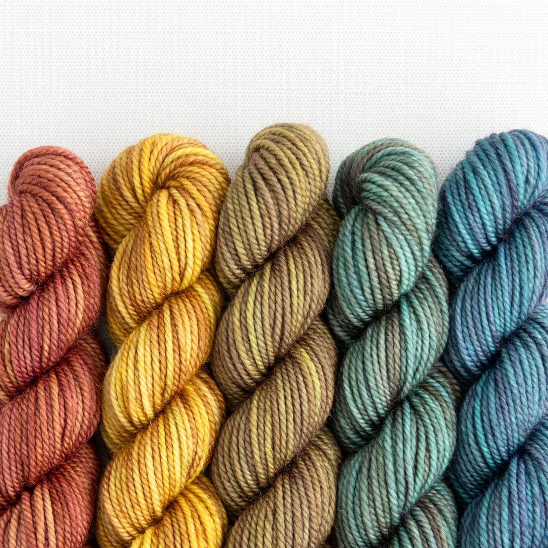 SweetGeorgia Yarns Mini-Skein Yarn Sets Blazing Trails Party of Five / Superwash DK / Mini-Skein Set