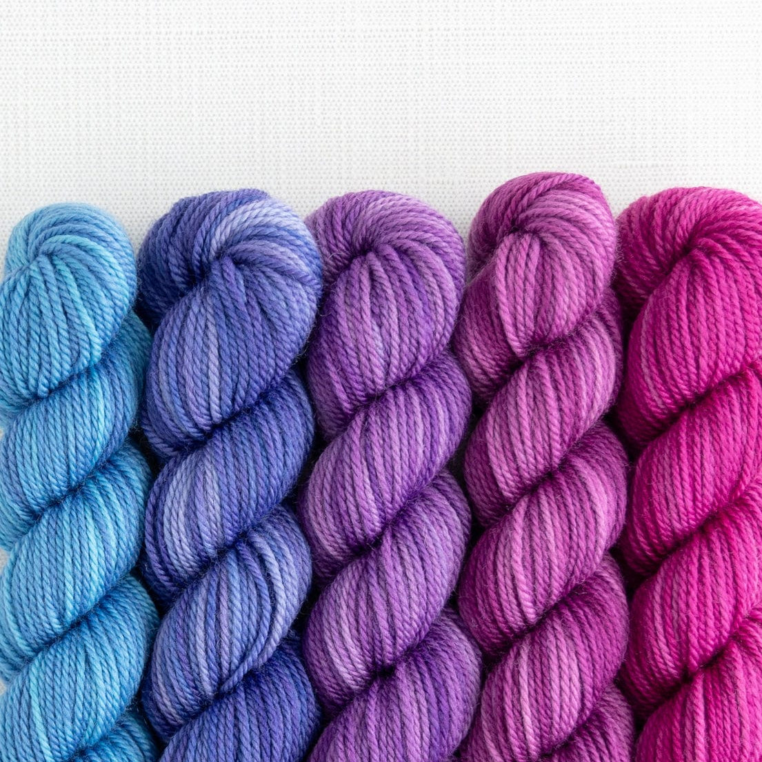 SweetGeorgia Yarns Mini-Skein Yarn Sets Garden Party Party of Five / Tough Love / Mini-Skein Set