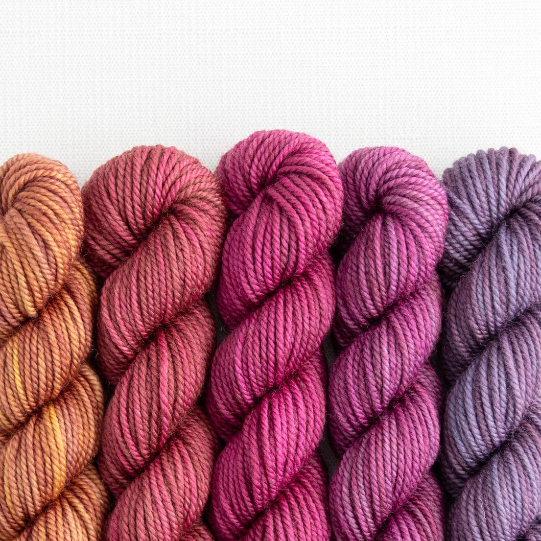 SweetGeorgia Yarns Mini-Skein Yarn Sets Spilling Secrets Party of Five / Superwash DK / Mini-Skein Set