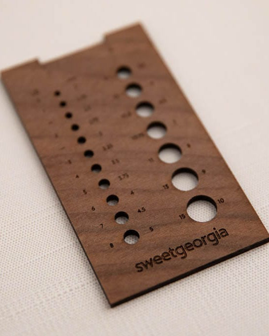 SweetGeorgia Yarns SweetGeorgia Merch SweetGeorgia Needle Gauge - Walnut