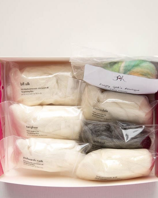 SweetGeorgia Yarns Undyed Spinning Fibre Spinning Sampler