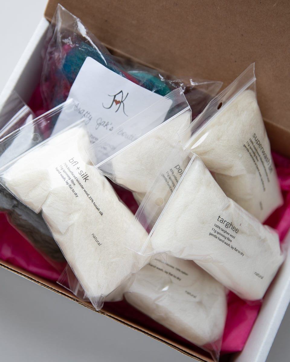 SweetGeorgia Yarns Undyed Spinning Fibre Spinning Sampler