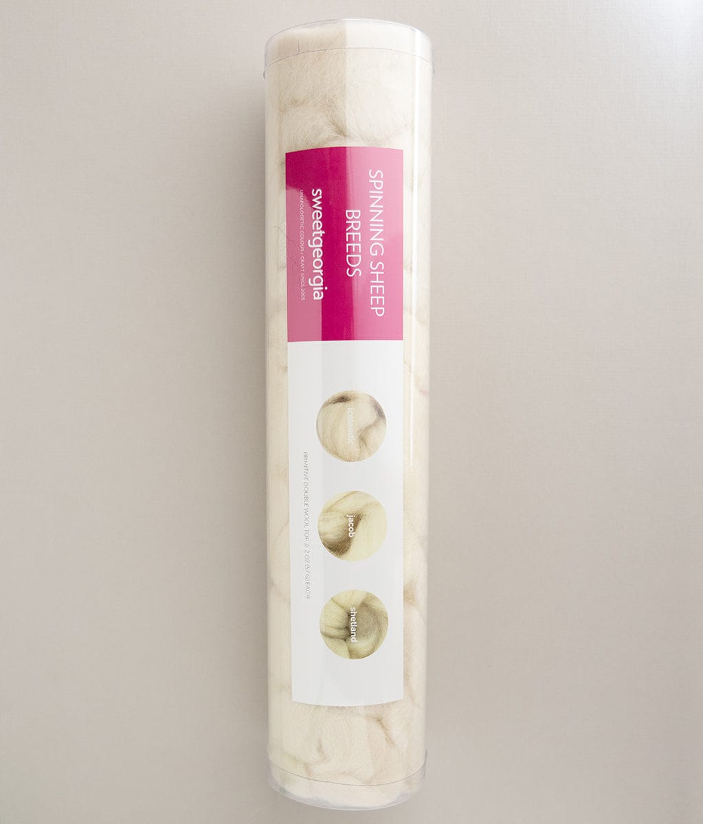 SweetGeorgia Yarns Undyed Spinning Fibre Spinning Sheep Breeds Kits Primitive Double