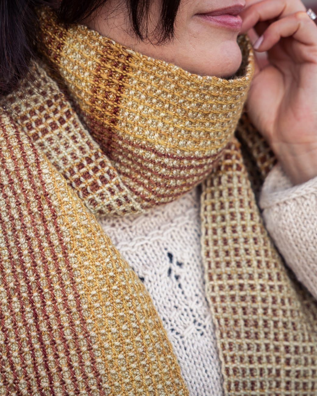 SweetGeorgia Yarns Weaving Patterns Cobblestone Road Scarf