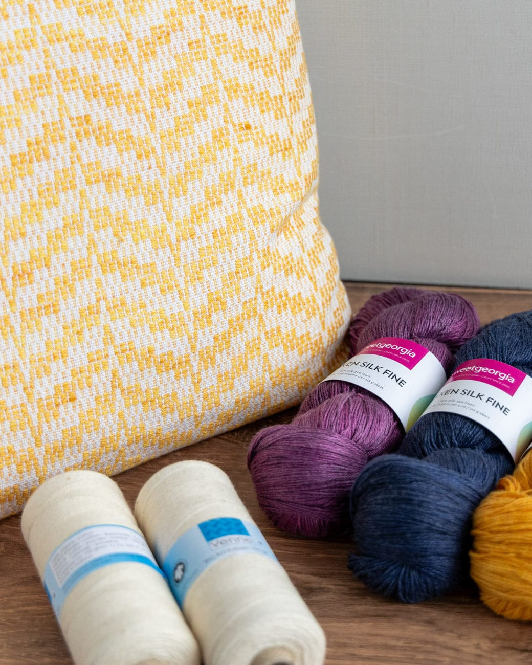 SweetGeorgia Yarns Weaving Patterns Hello Sunshine Pillow