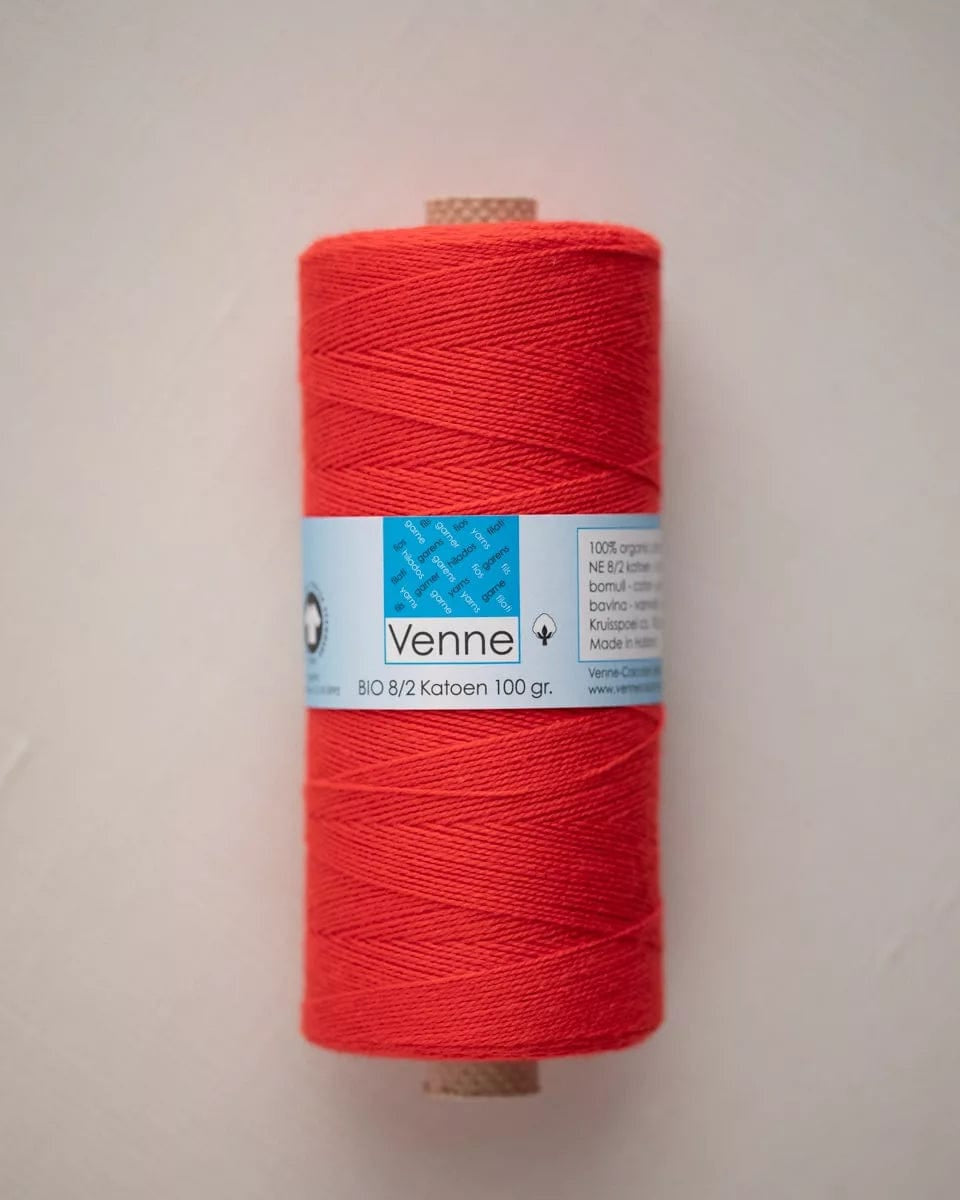 Venne Weaving Yarn Flaming Red Venne 8/2