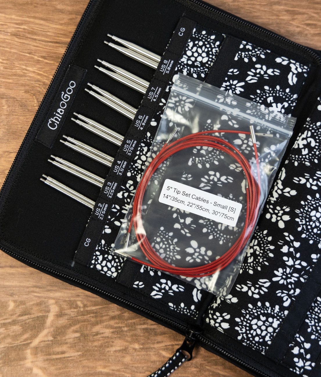 ChiaoGoo ChiaoGoo Knitting Needles US 2-8 (2.75-5.00 mm) ChiaoGoo / Twist 5" (13 cm) Tip Sets