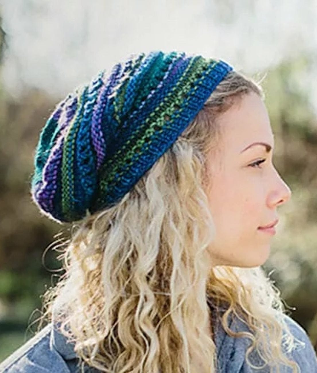 SweetGeorgia Yarns Knitting Patterns Candystripe Slouch Hat