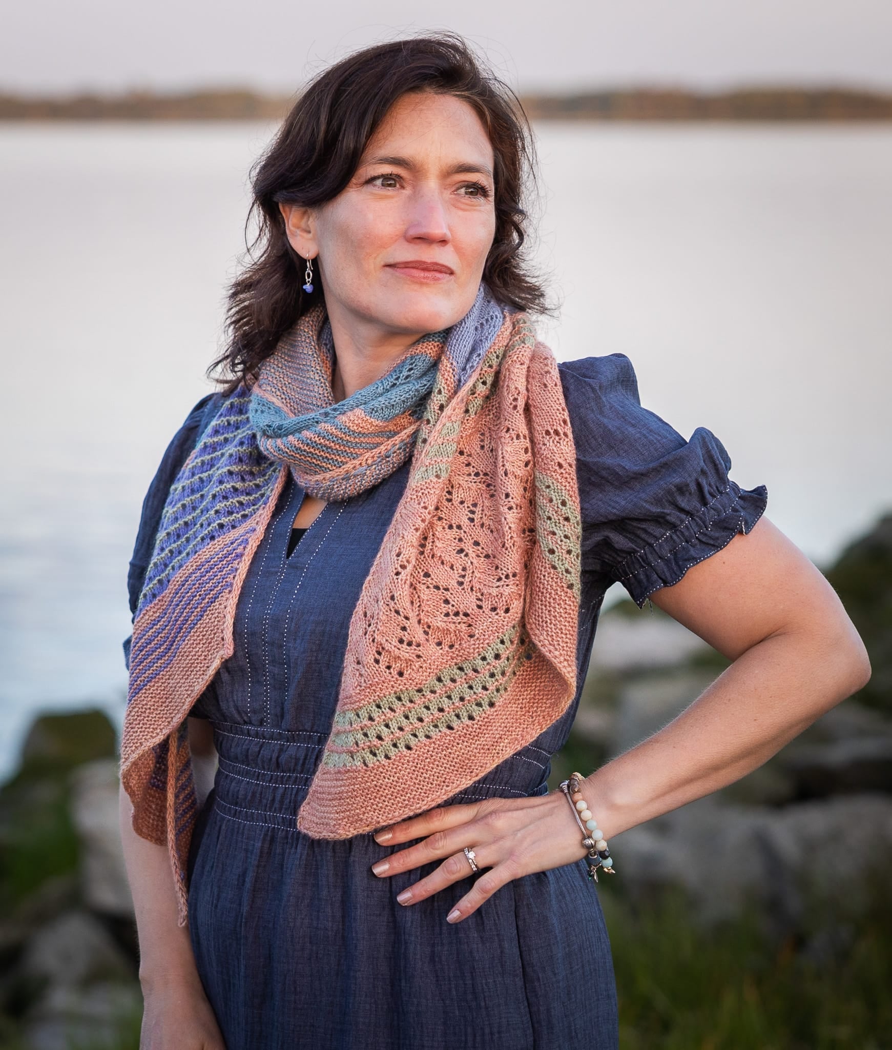 SweetGeorgia Yarns Knitting Patterns Hebe Sunset Scarf