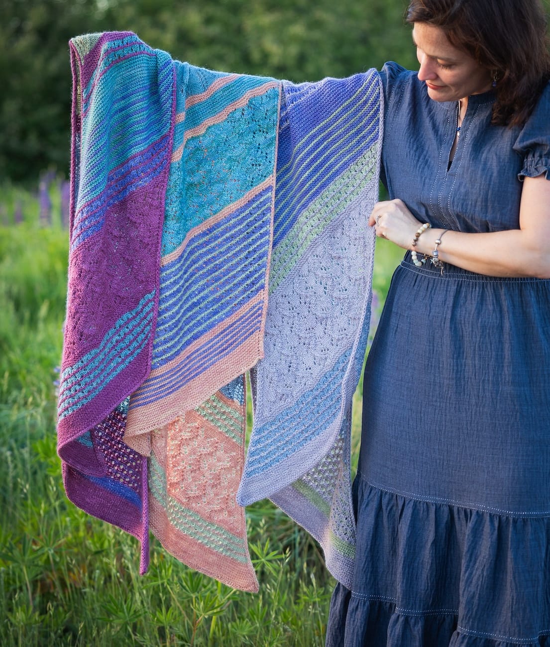SweetGeorgia Yarns Knitting Patterns Hebe Sunset Scarf