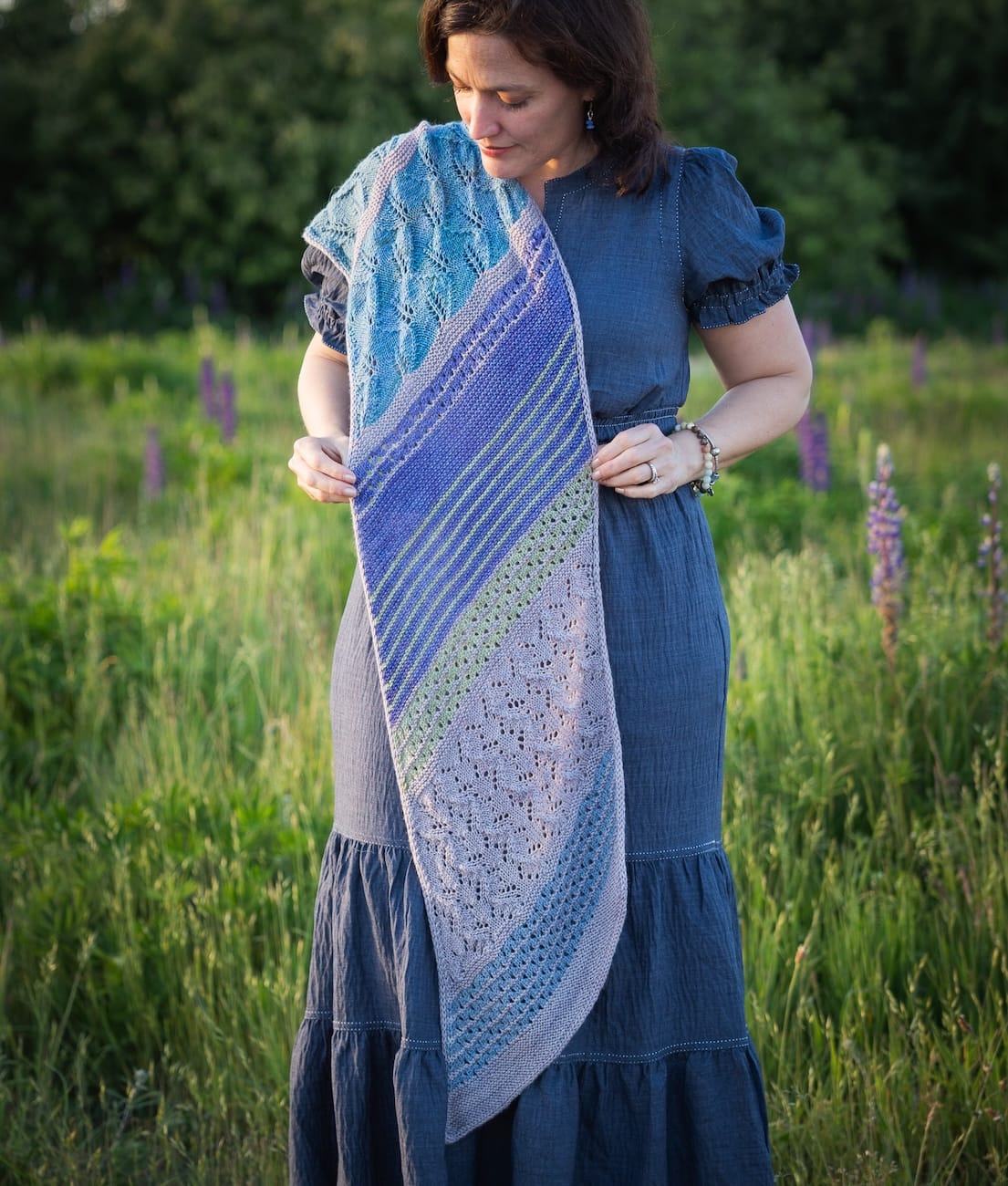 SweetGeorgia Yarns Knitting Patterns Hebe Sunset Scarf