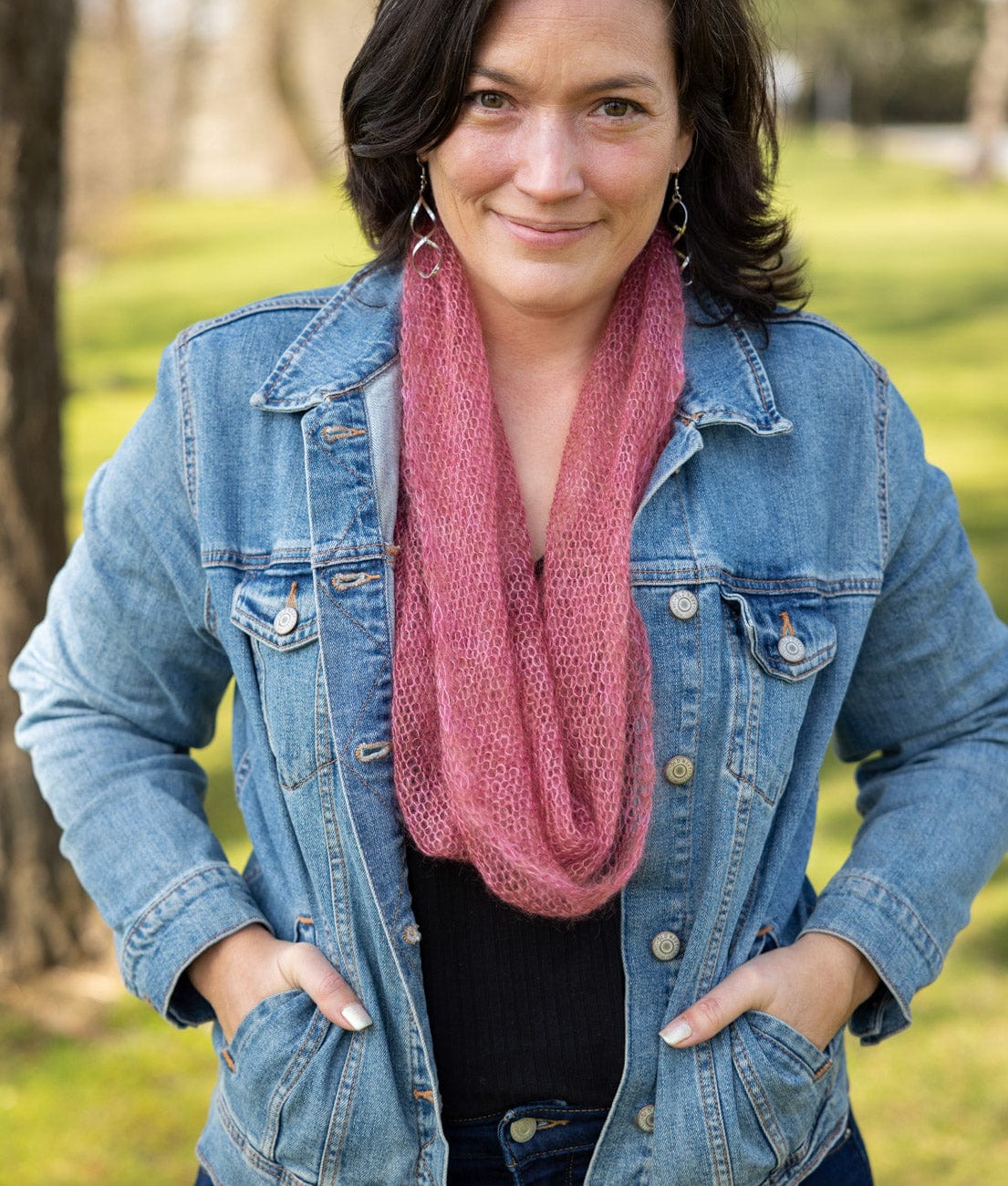 SweetGeorgia Yarns Machine Knitting Patterns Riverbend Bias Cowl