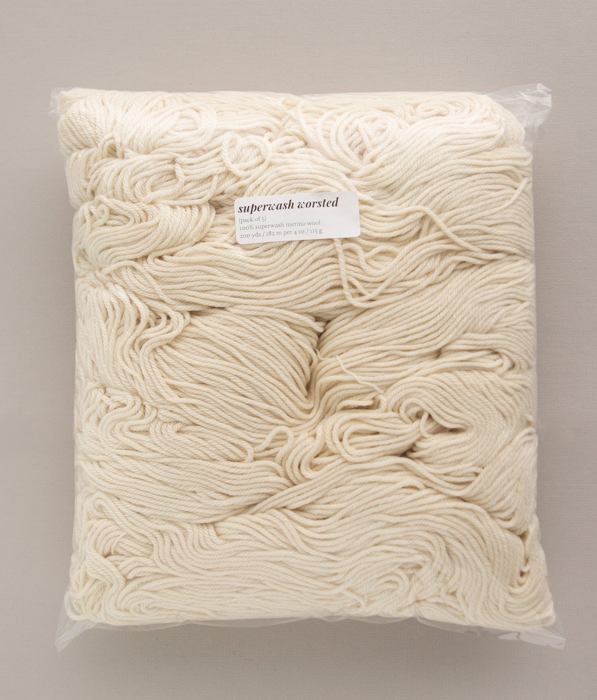 SweetGeorgia Yarns Undyed Yarns Undyed Superwash Worsted (pack of 5)