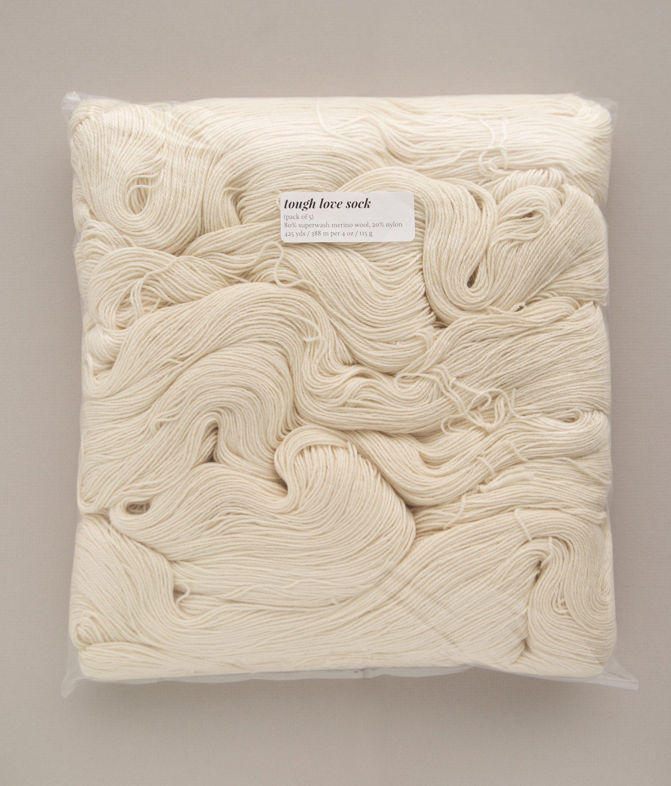 SweetGeorgia Yarns Undyed Yarns Undyed Tough Love Sock (pack of 5)