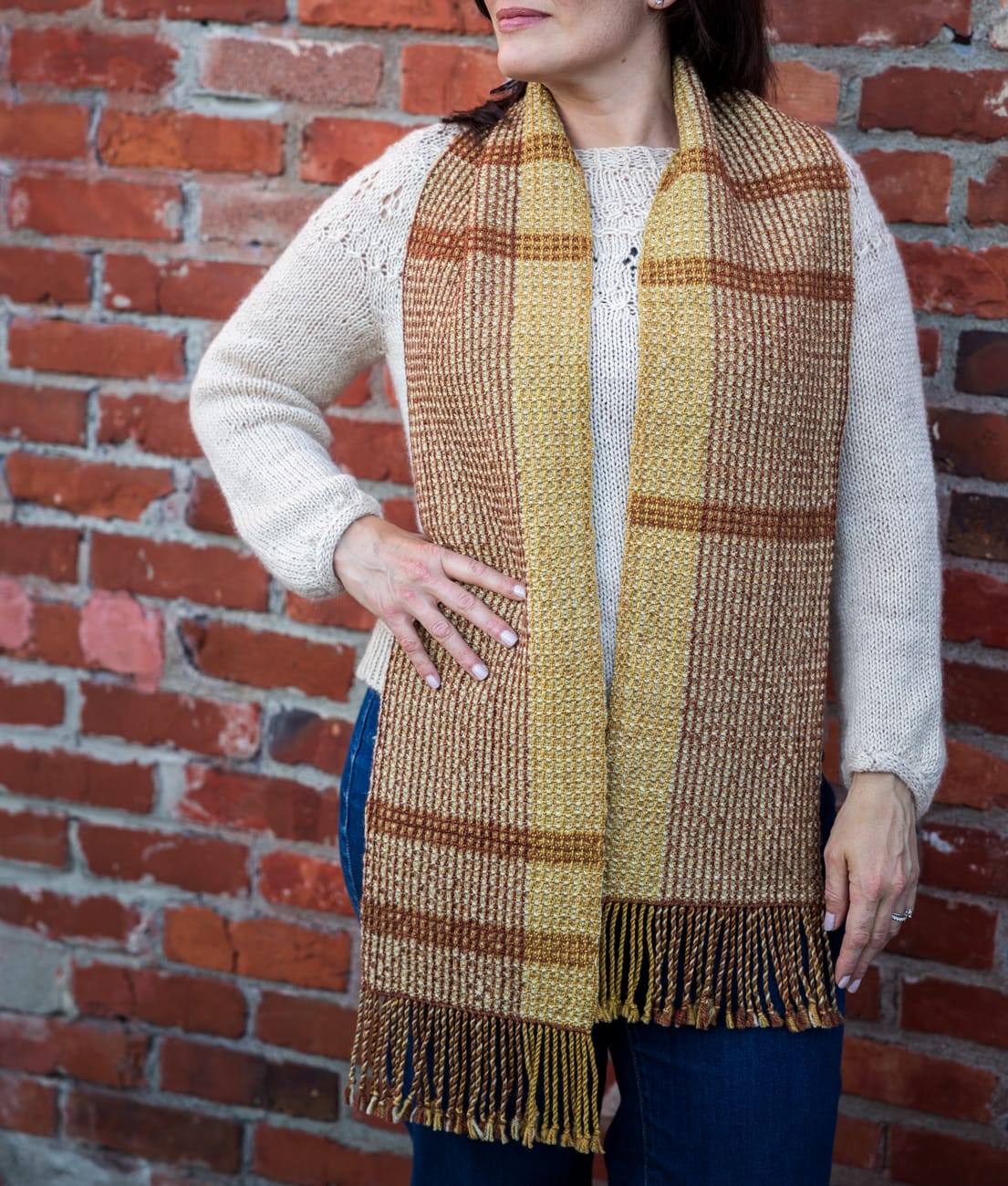 SweetGeorgia Yarns Weaving Patterns Cobblestone Road Scarf